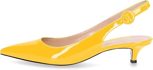 MODENCOCO Zapatos de tacón bajo con correa de tobillo para mujer, patente sólida, sin cordones, tacón bajo, 1.5 pulgadas