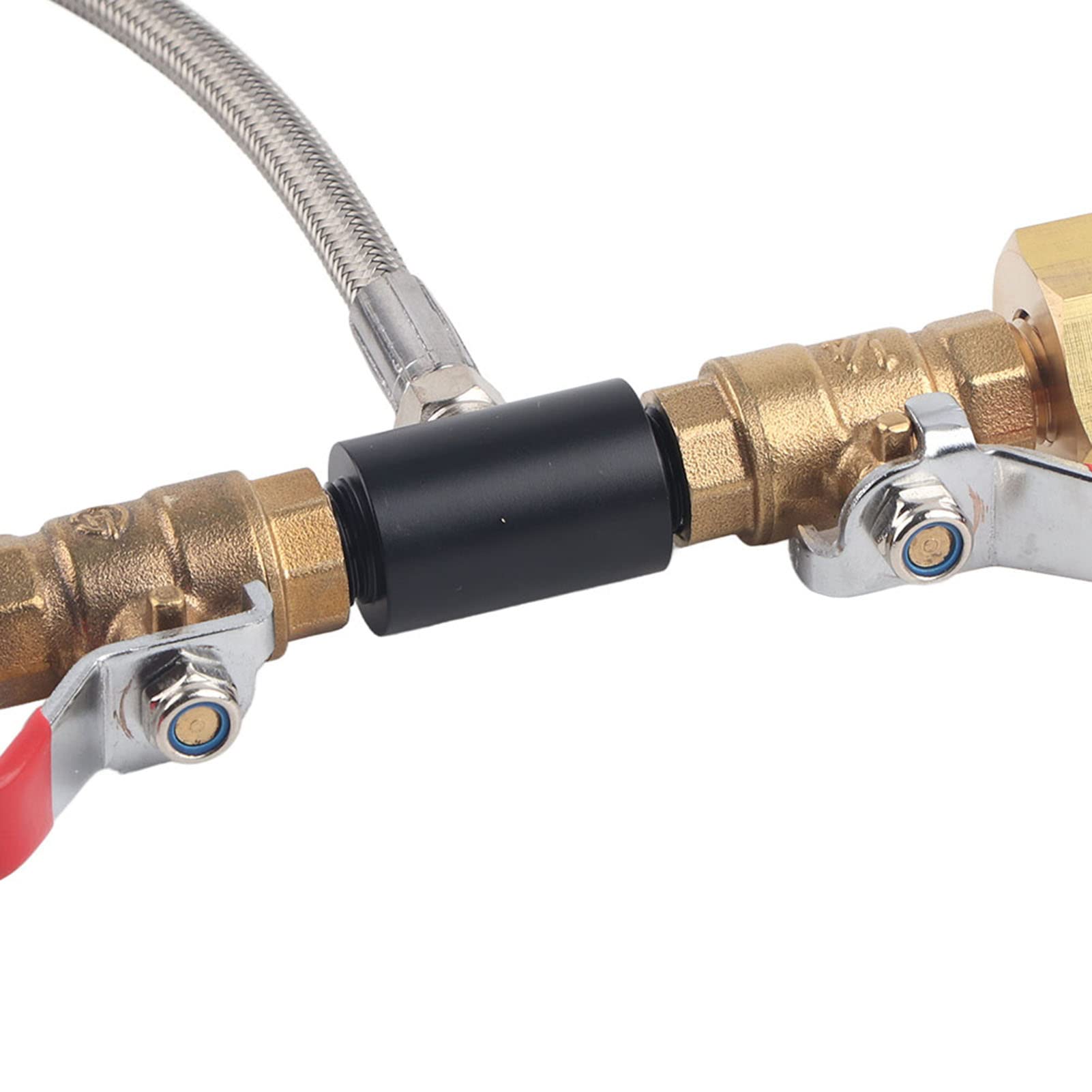Kit adattatore di ricarica CO2 con manometro, tubo di ricarica per bombola CGA-320, acciaio inossidabile da 36 pollici, 3000 psi, doppie valvole on/off per riempire i serbatoi del (24 inches long