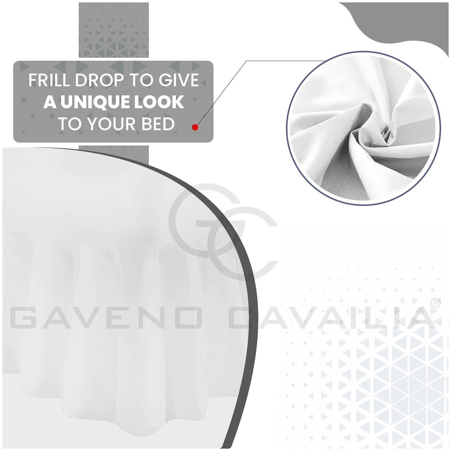 GC GAVENO CAVAILIA Volant-Bettlaken – Bügelfrei, Aus Polyester-Baumwolle, Für Einzelbett