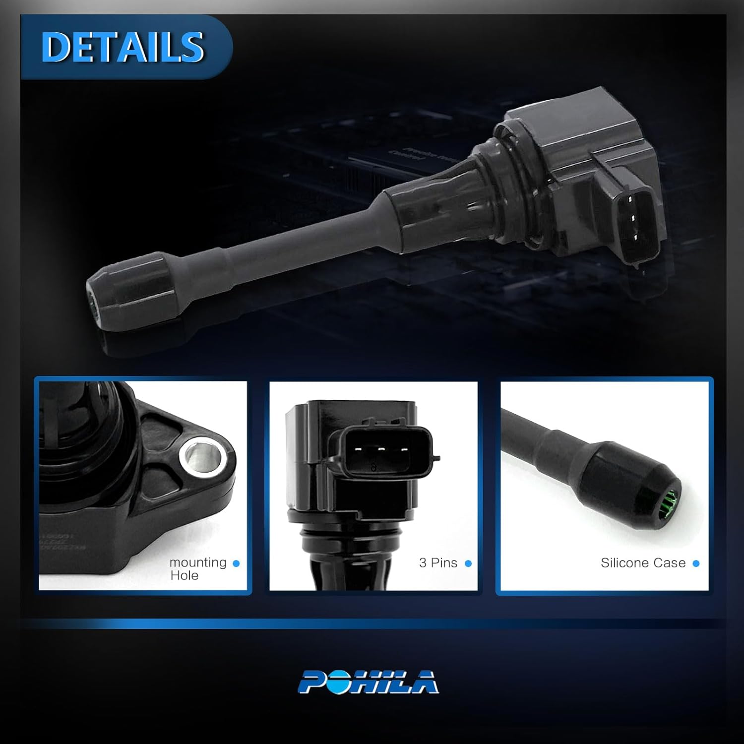 UF549 Set of 4 Ignition Coil Pack Compatible with 2007 2008 2009 2010 2011 2012 2013 2014 2015 2016 2017 2018 Nissan Altima Rogue Frontier Sentra Versa Tiida INFINITI FX50 QX60 2.5L 2.0L 1.8L