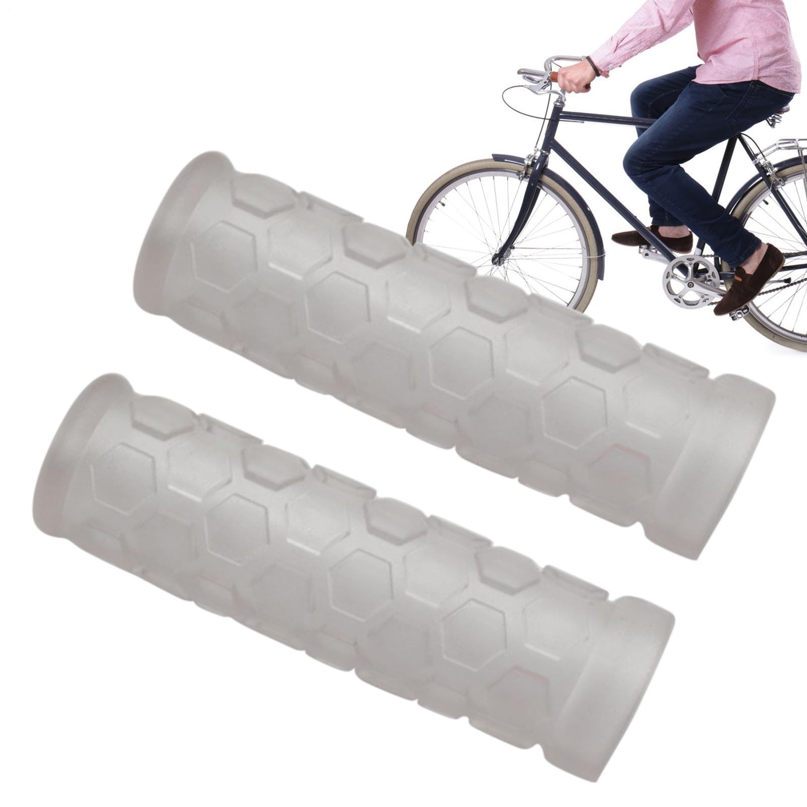 Bikes Handle Grip - Shock Absorbing Universal Bike Grip Protector | Cycling Accessories For Scooter, Tricycle, Beach Cruiser, Road Bikes Grips Bicycle Handlebar Griips Rubber Non-slip Mount