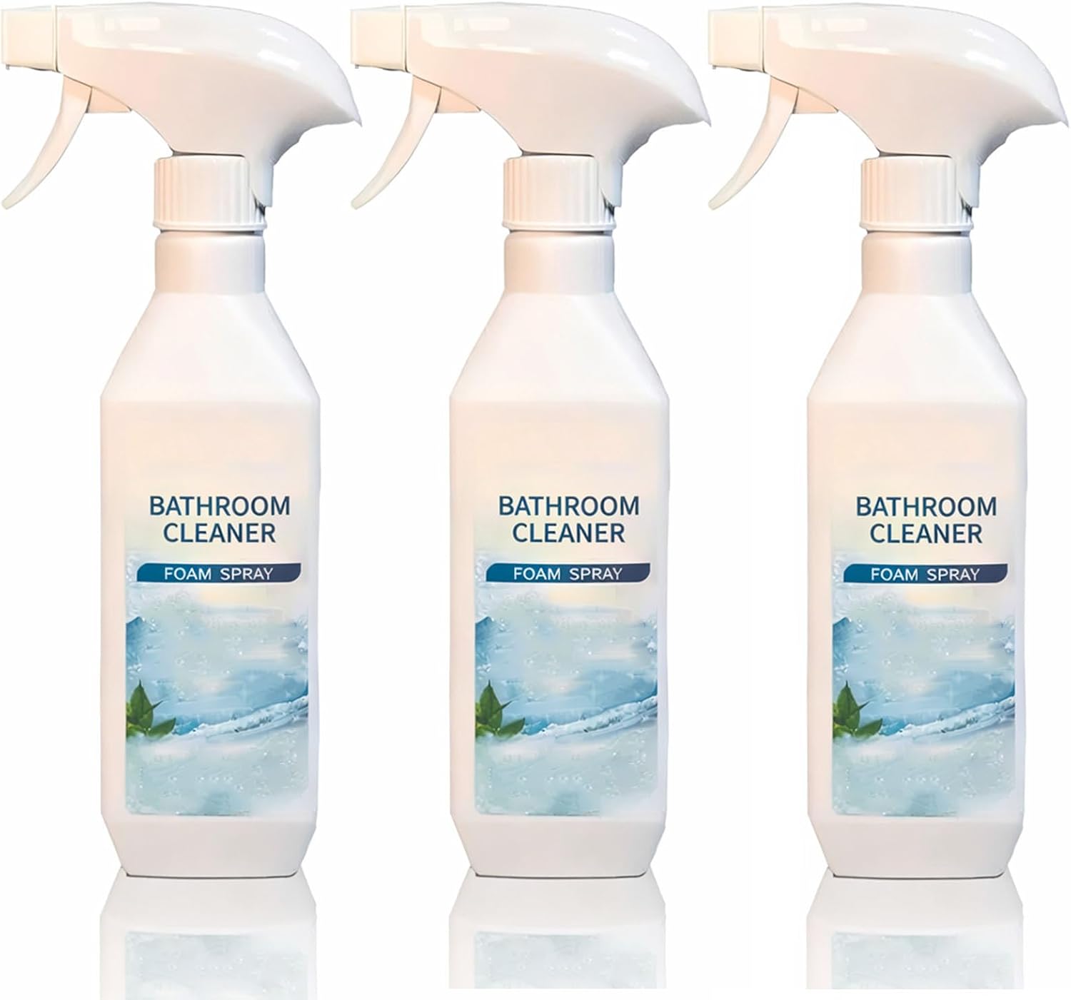 Quatrel Bathroom Cleaner Foam Spray - Formula for Hard Water Stains, Toilet Grime & Soap Scum on Multi-Surfaces (3PCS)