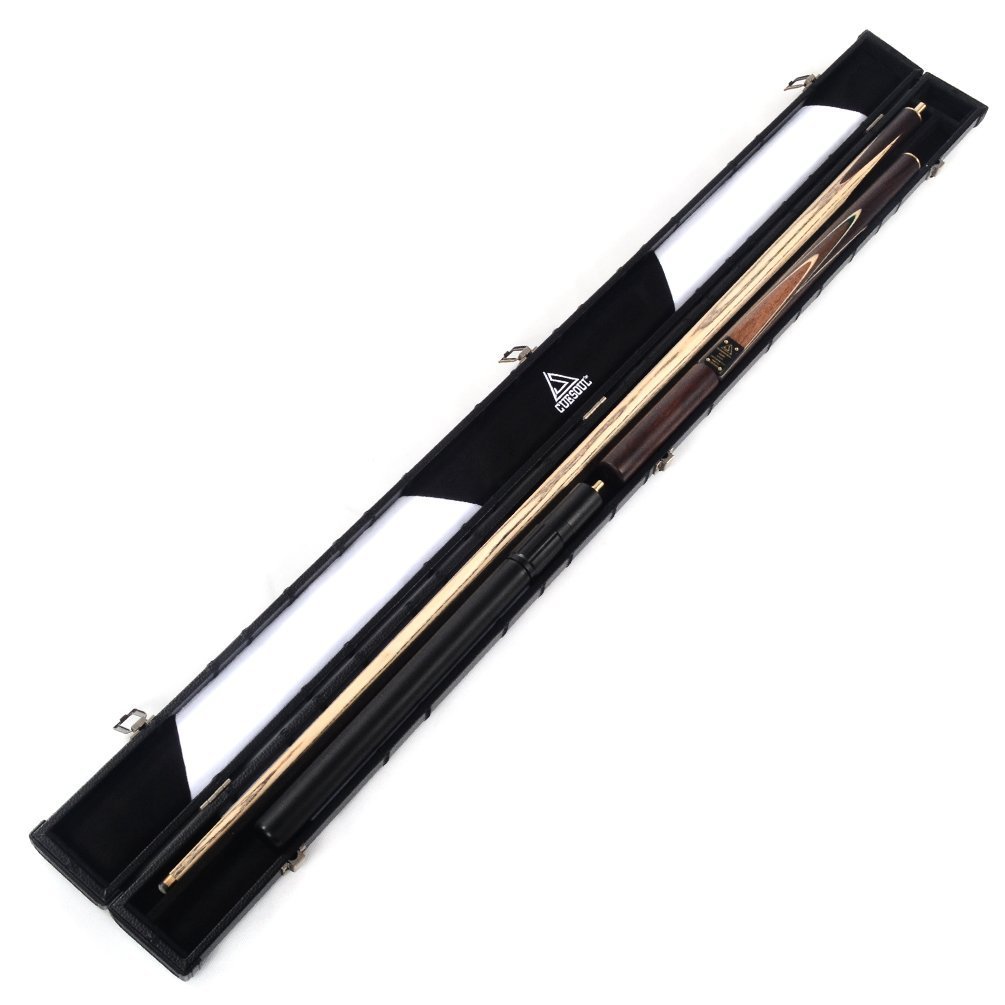 CUESOUL Classic Handmade 57 Zoll Rosewood Snooker Cue mit schwarzem Gehäuse aus Cue und Aluminium Teleskop Verlängerung