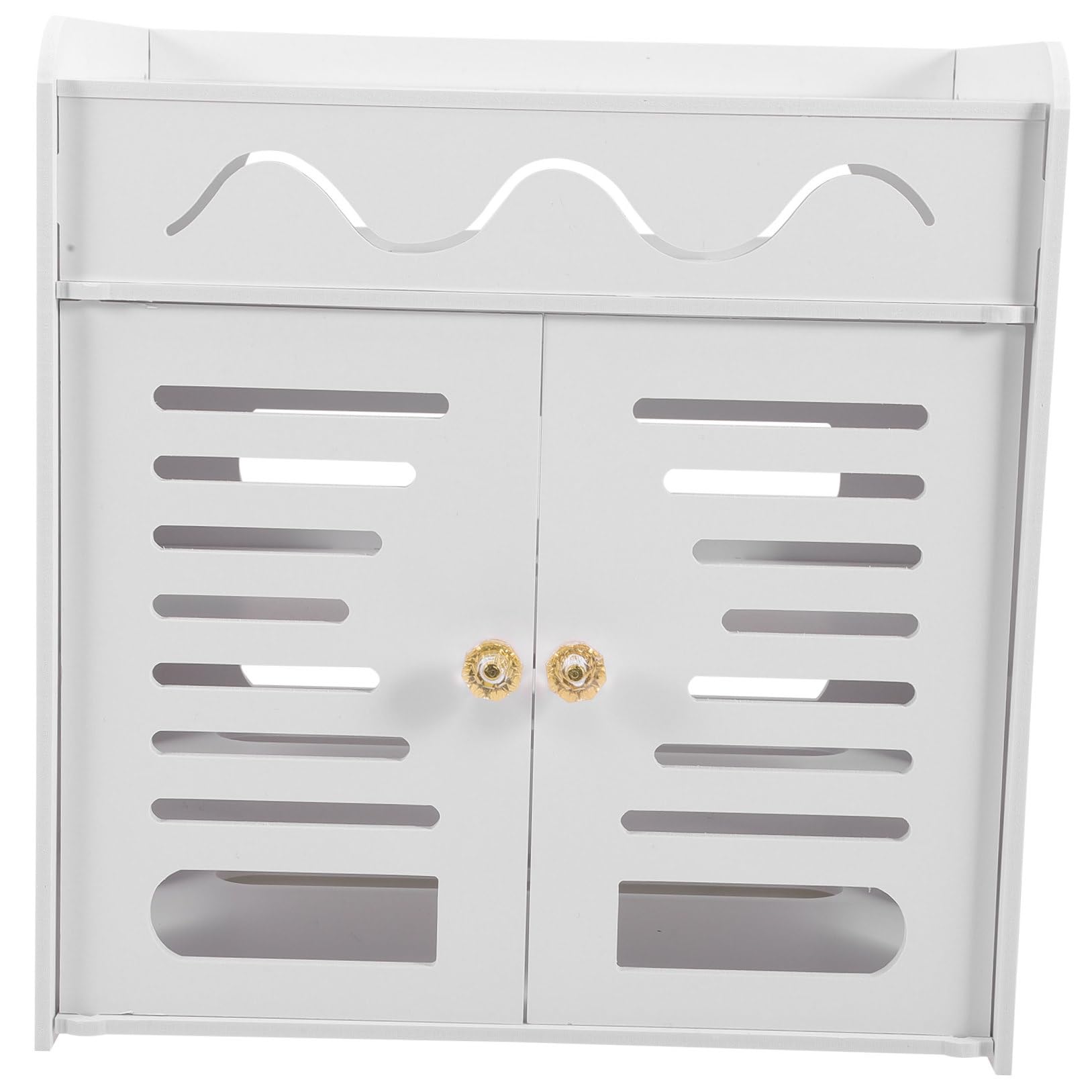 Scatola Organizer per Router a 4 Livelli in Pvc Bianco