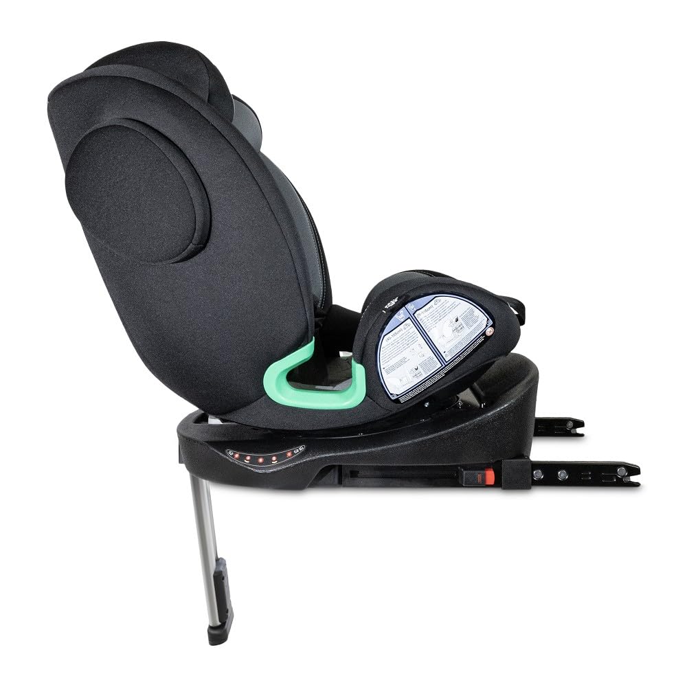 Interbaby Silla Coche Bebé PAX i-Size ISOFIX 360° Grupo 0+1+2+3 (Negro) | Silla auto giratoria 360 reclinable 40-150 cm, reductor recién nacido, protección lateral SPS, pata de apoyo