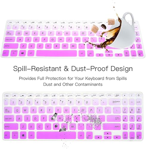 Miniatura 6 de Funda de teclado para ASUS VivoBook S512 S530UA S530FA, ASUS VivoBook F512DA F512FA F512JA X512FA X512DA X515JA, accesorios ASUS VivoBook 15.6,