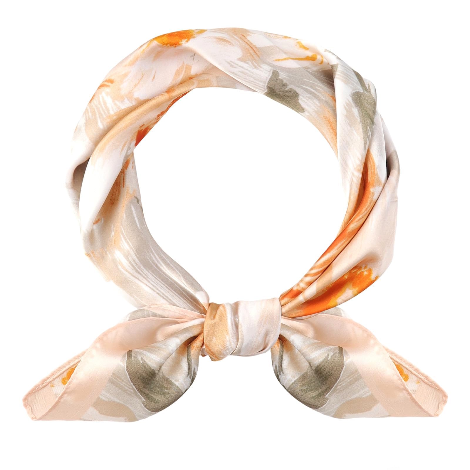 buildcon Head Scarf for Women, Floral Design Square Scarf, Lightweight Cotton Fabric, Versatile Hair Accessory for Daily Use, One Piece Pink Scarf-picture-56