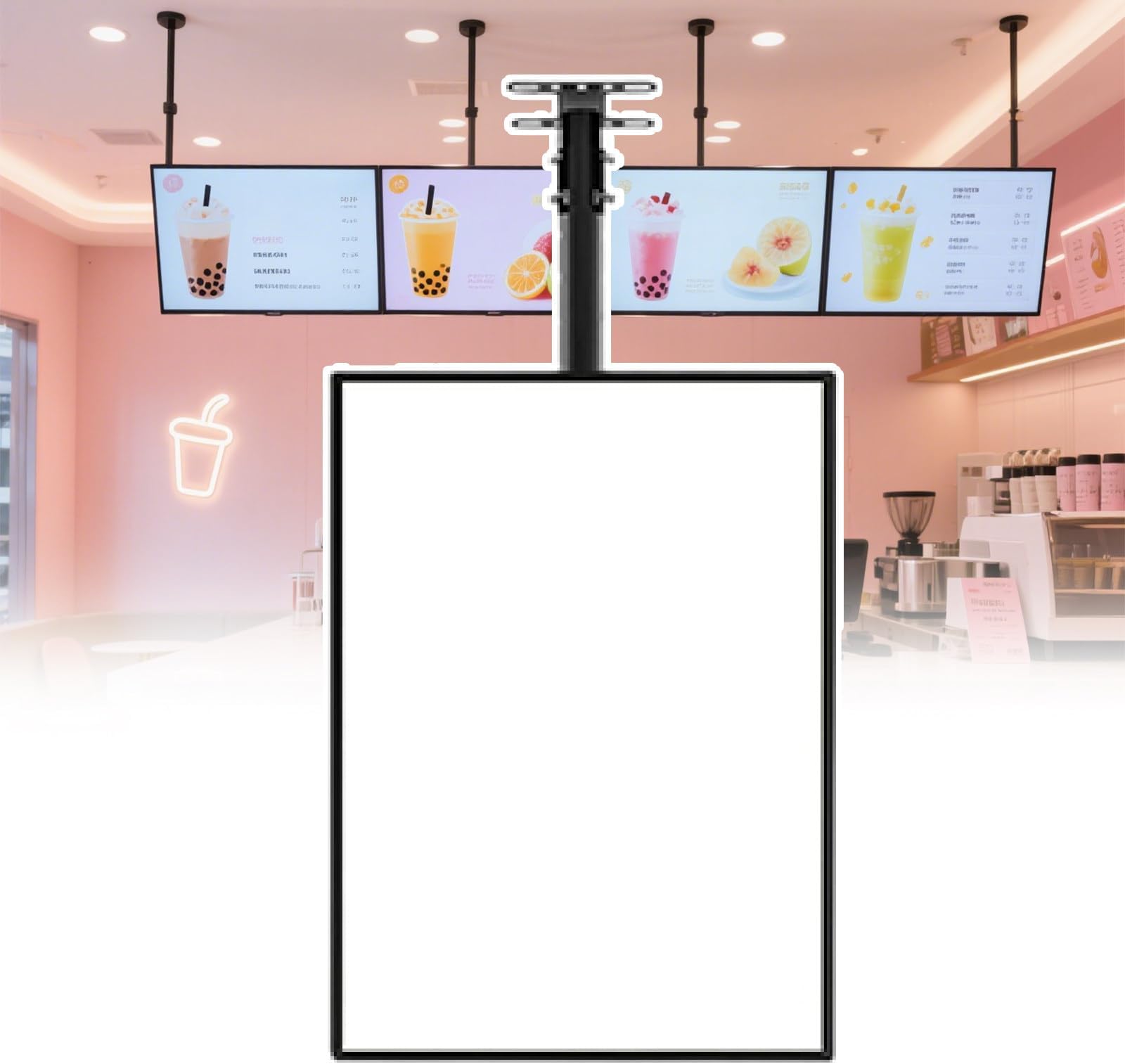 Slim Snap Frame Led Light Box/Backlit Menu Board-Hd Color Uniform Brightness, Magnetic Slide Rail for Instant Updates, Led Light Box-for Restaurant Shops Hanging Billboard 50X70cm
