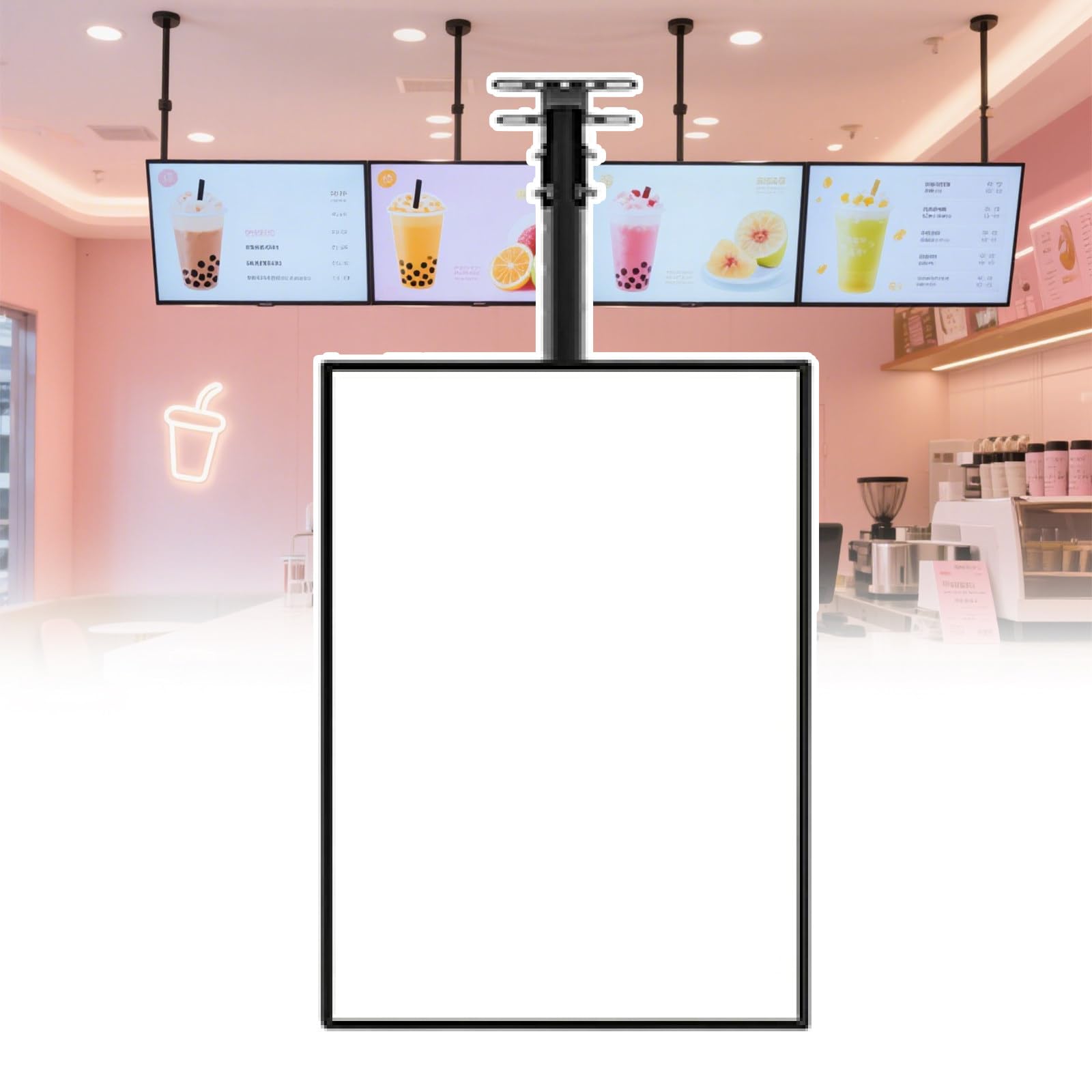 Slim Snap Frame Led Light Box/Backlit Menu Board-Hd Color Uniform Brightness, Magnetic Slide Rail for Instant Updates, Led Light Box-for Restaurant Shops Hanging Billboard 50X70cm