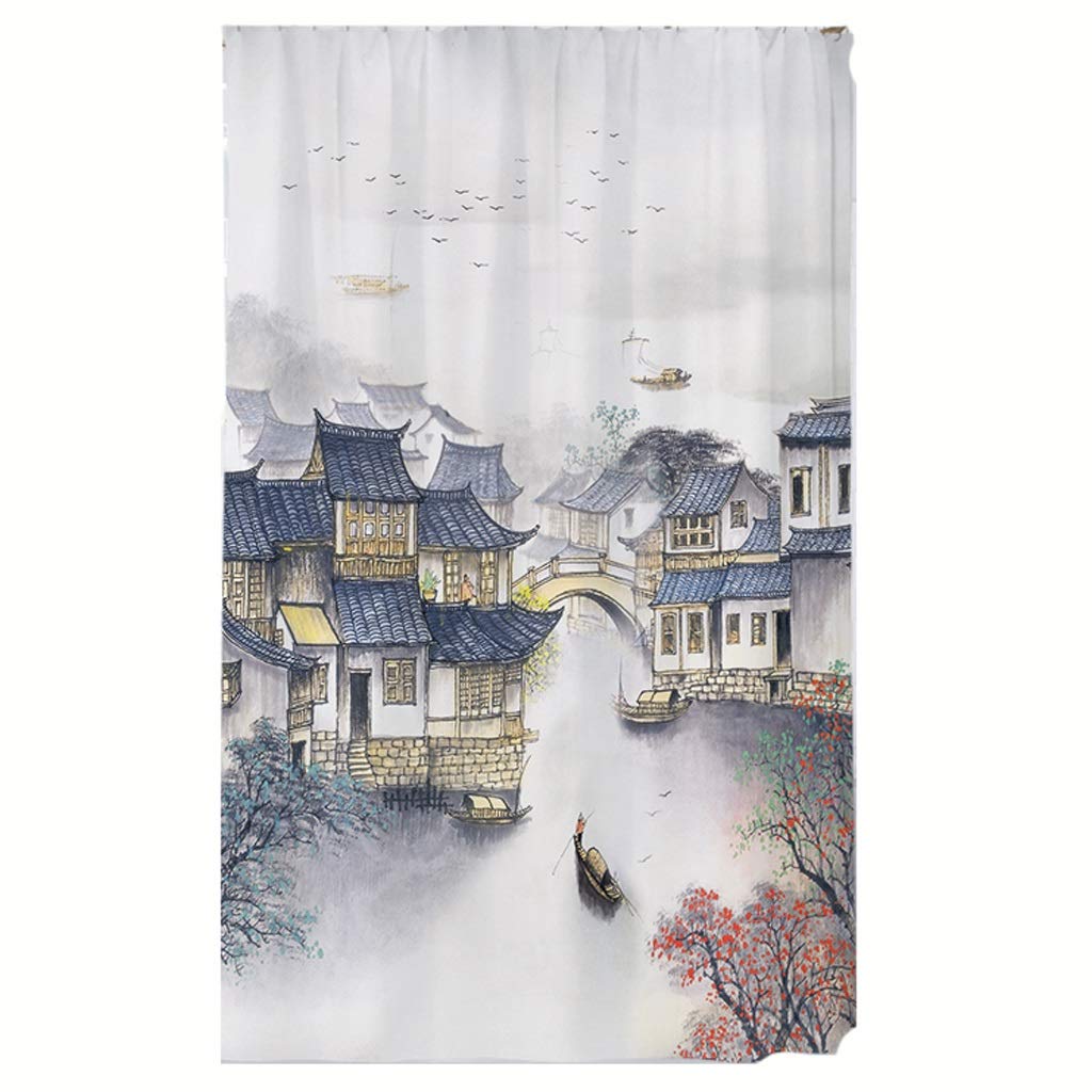 Rideau de douche épais et imperméable en tissu 150x200 cm modèle F