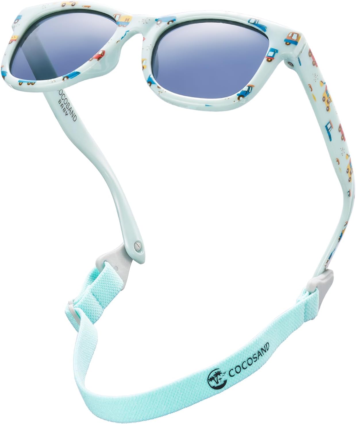 COCOSAND Flexible Polarized Baby Sunglasses with Strap UV Protection for Toddler Infant Girl Boy Age 0-24 Months