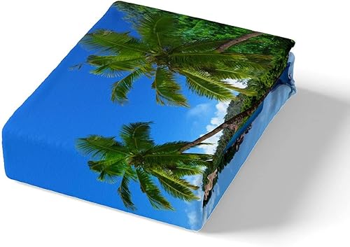 Miniatura 4 de Erosebridal - Juego de cama con estampado de mar, playa y palmeras, estilo tropical, incluye 1 funda de edredón y 1 funda de almohada, tamaño