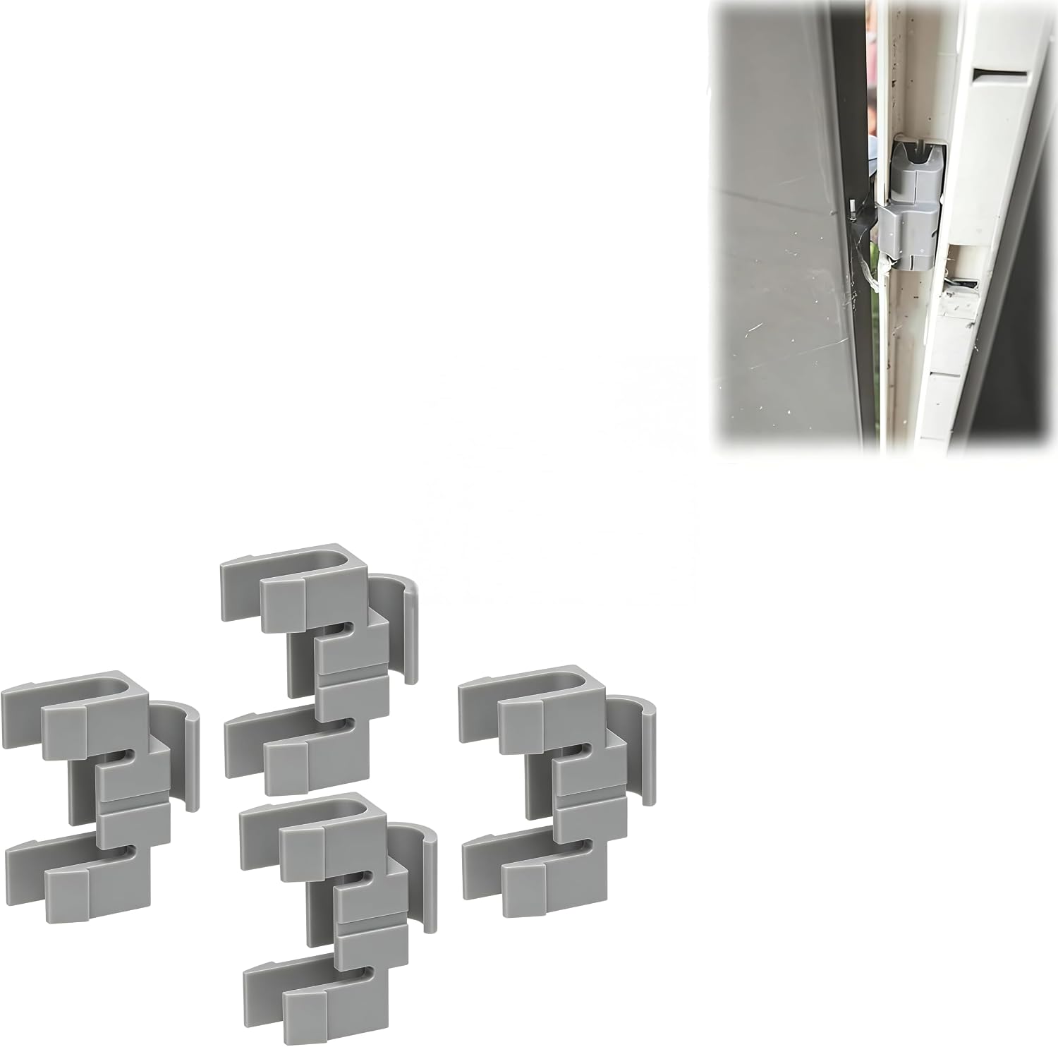Shed Door Hinges Replacement Compatible with Keter Factor 8x8 Gray 4 Pack Garden Storage Shed Door Repair Spare Parts Plastic Shed Door Hinge Replacement for Outdoor Shed Door Fix