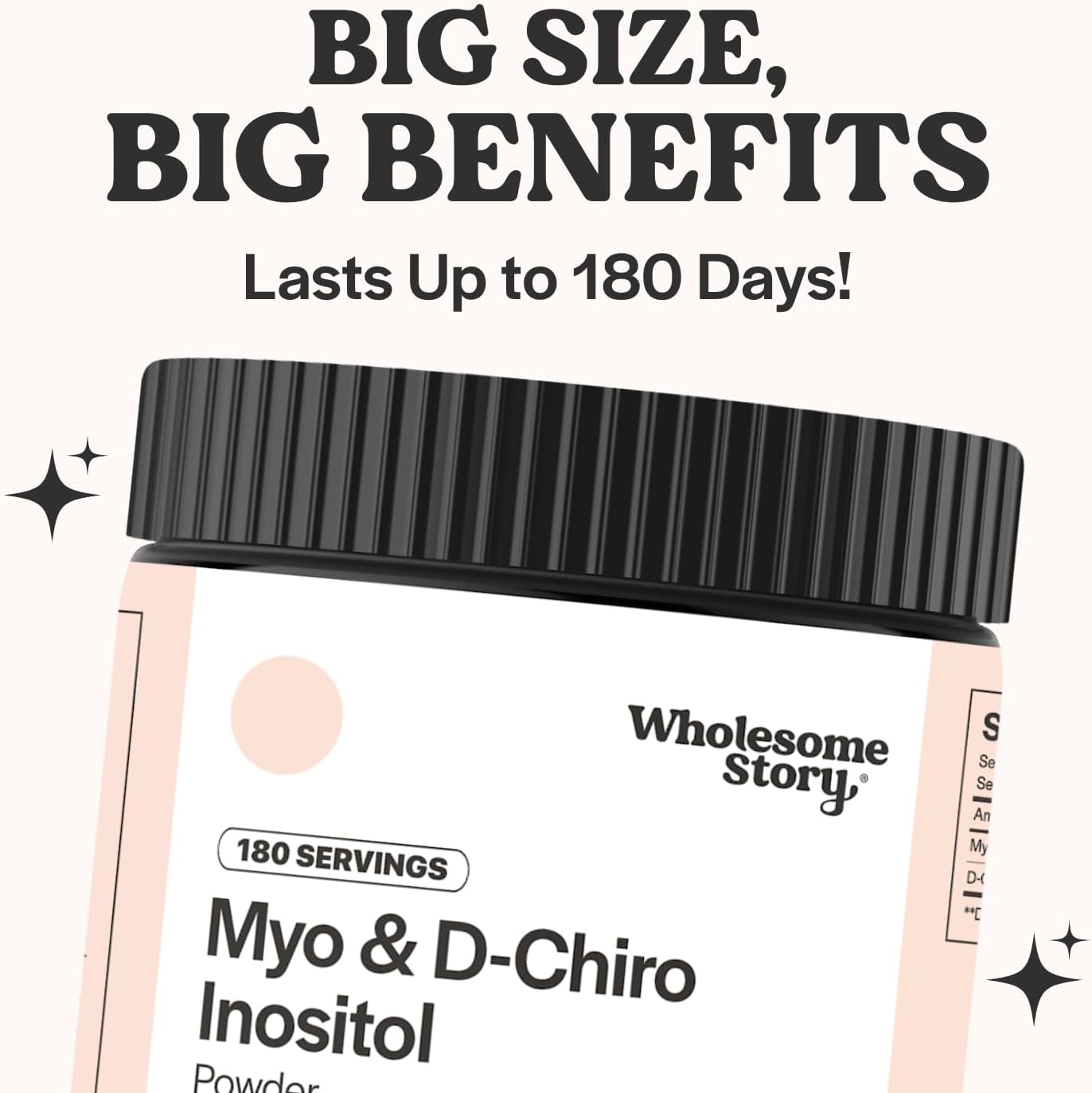 Myo-Inositol & D-Chiro Inositol Supplement Powder for Women | Hormonal Balance & Healthy Ovarian Function Support | Vitamin B8 | Great Alternative to Capsules | 40:1 Ratio | 180 Servings - Image 4