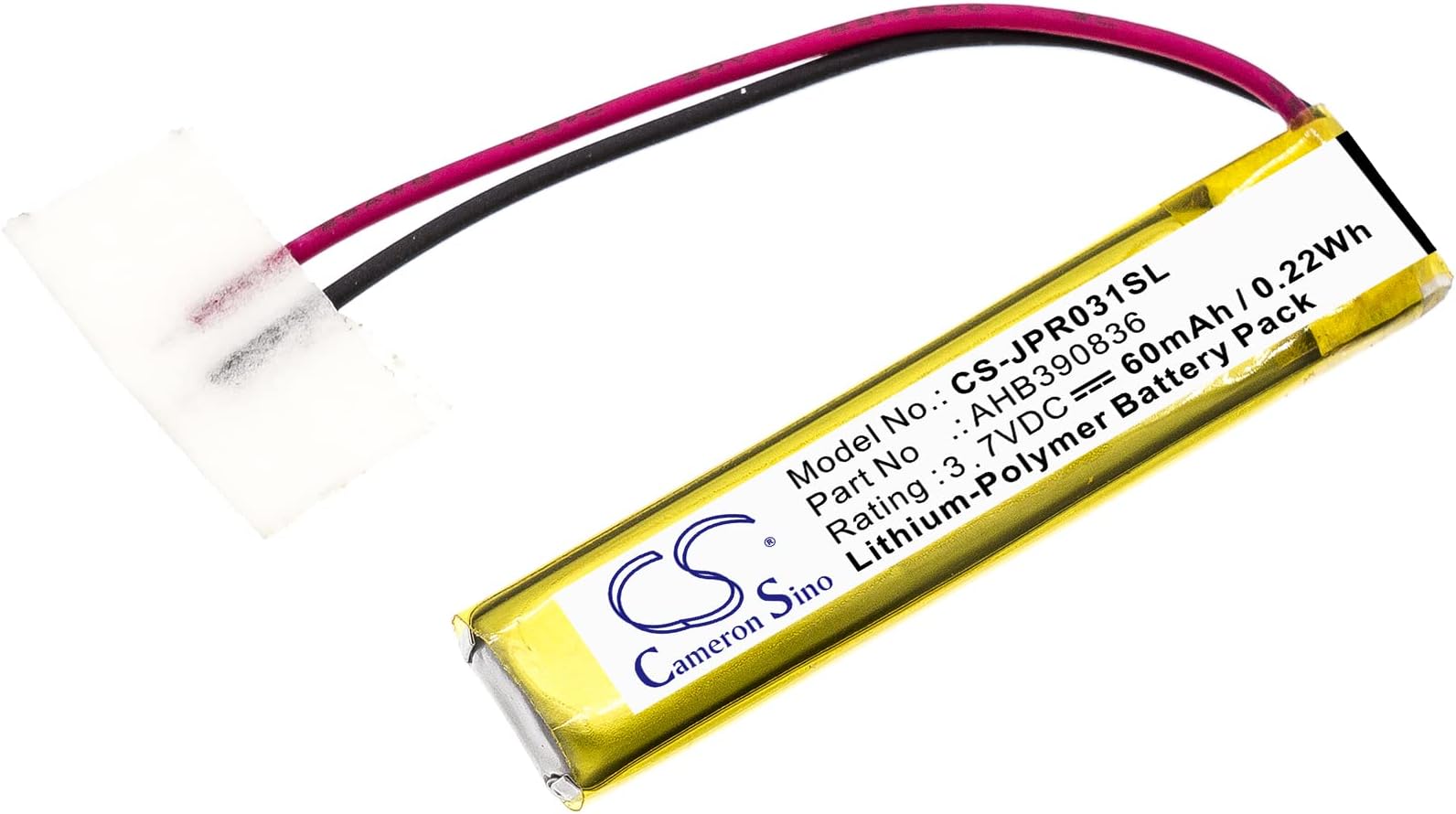 3.7V High-Performance Replacement Battery for 100-55400000-60 100-55400001-02 with HS-11 B350735 CPL-556 AHB390836/60mAh