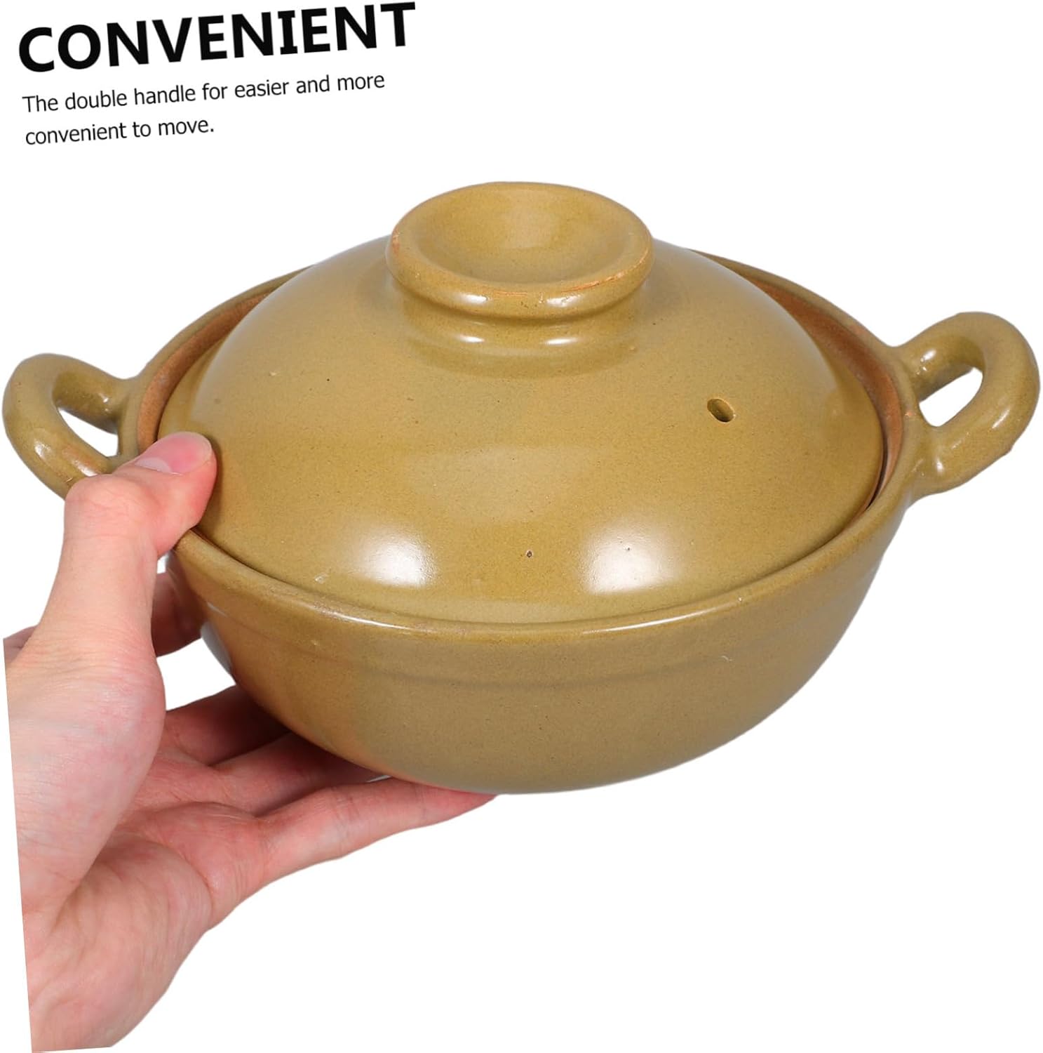 ABOOFAN Casserole Saucepan Lid Single Handle Small Clay Pot Vintage Cookware Large Pot for Cooking