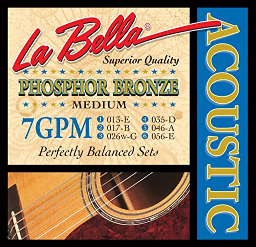Labella 7GPM Jeu de Cordes pour Guitare 13/56 Taille Medium - Les Beatles, Paul McCartney, John Lennon, RIngo Starr, George Harrison Labella 7GPM Jeu de Cordes pour Guitare 13/56 Taille Medium