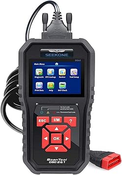 SEEKONE OBD2 Scanner Professional Car OBD II Scanner Auto Diagnostic Fault Code Reader Automotive Check Engine Light Diagnostic EOBD Scan Tool for All OBDII Protocol Cars Since 1996Enhanced SK860