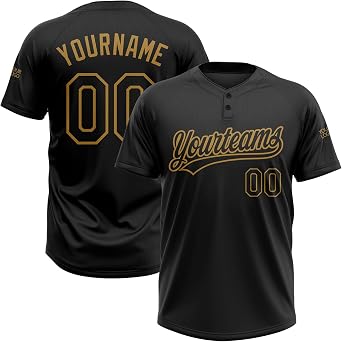 Custom Baseball Jerseys Shirts Two Button Personalized Softball Shirts Stitched Name Number Logo for Men Women Youth