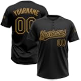 Custom Baseball Jerseys Shirts Two Button Personalized Softball Shirts Stitched Name Number Logo for Men Women Youth