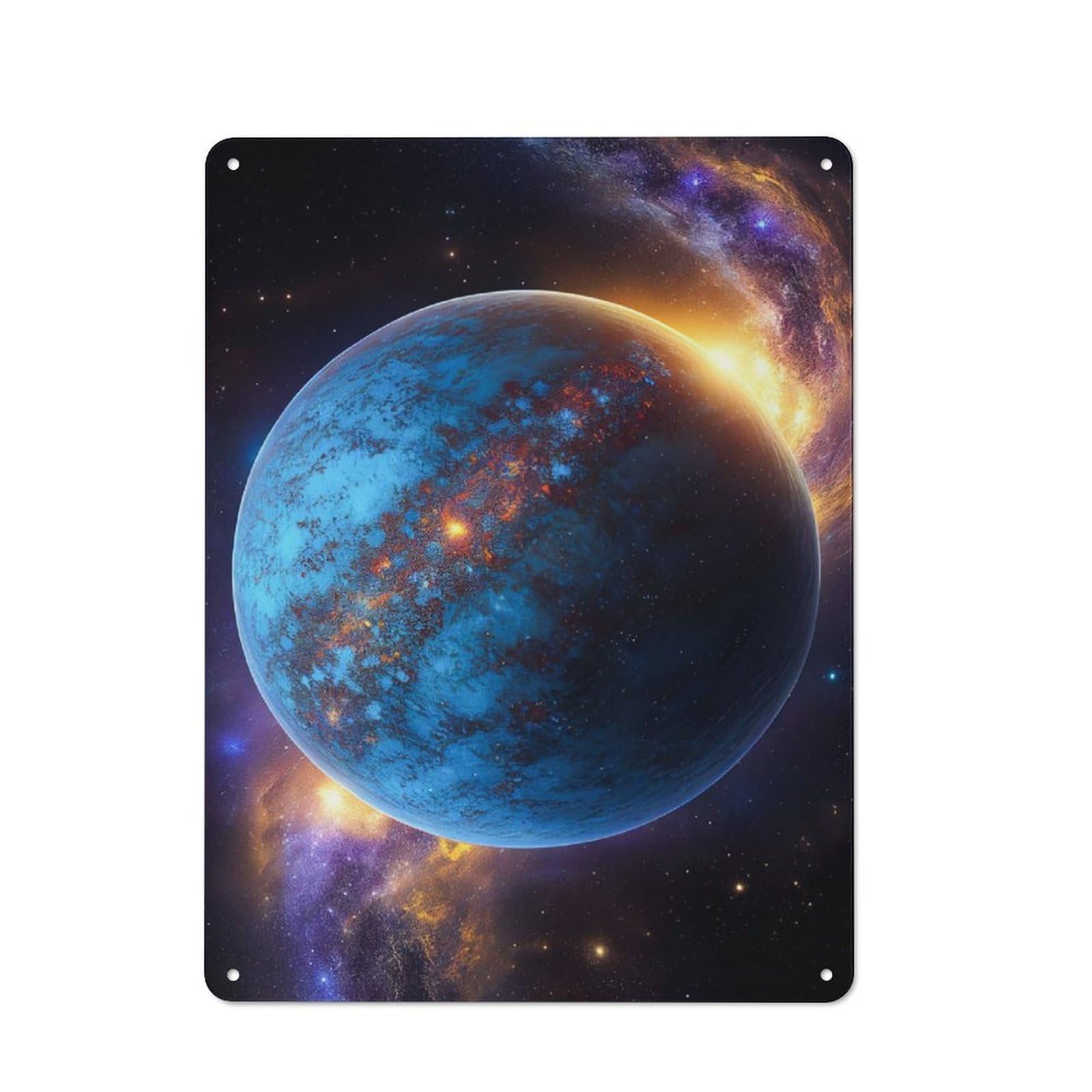 Junmoney Galactic Aftermath Metal Sign 40X30cm With For Workshop Wall, Rustic Decor, For Collectors Decorating Workshops And Hobby Rooms