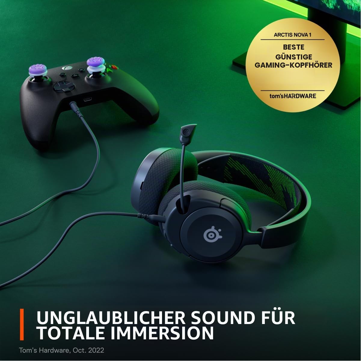 SteelSeries Arctis Nova 1X Gaming-Headset – Signature Arctis Sound – ClearCast Gen 2 Mic – Xbox Series X|S, PC, PlayStation… – Ansicht 3