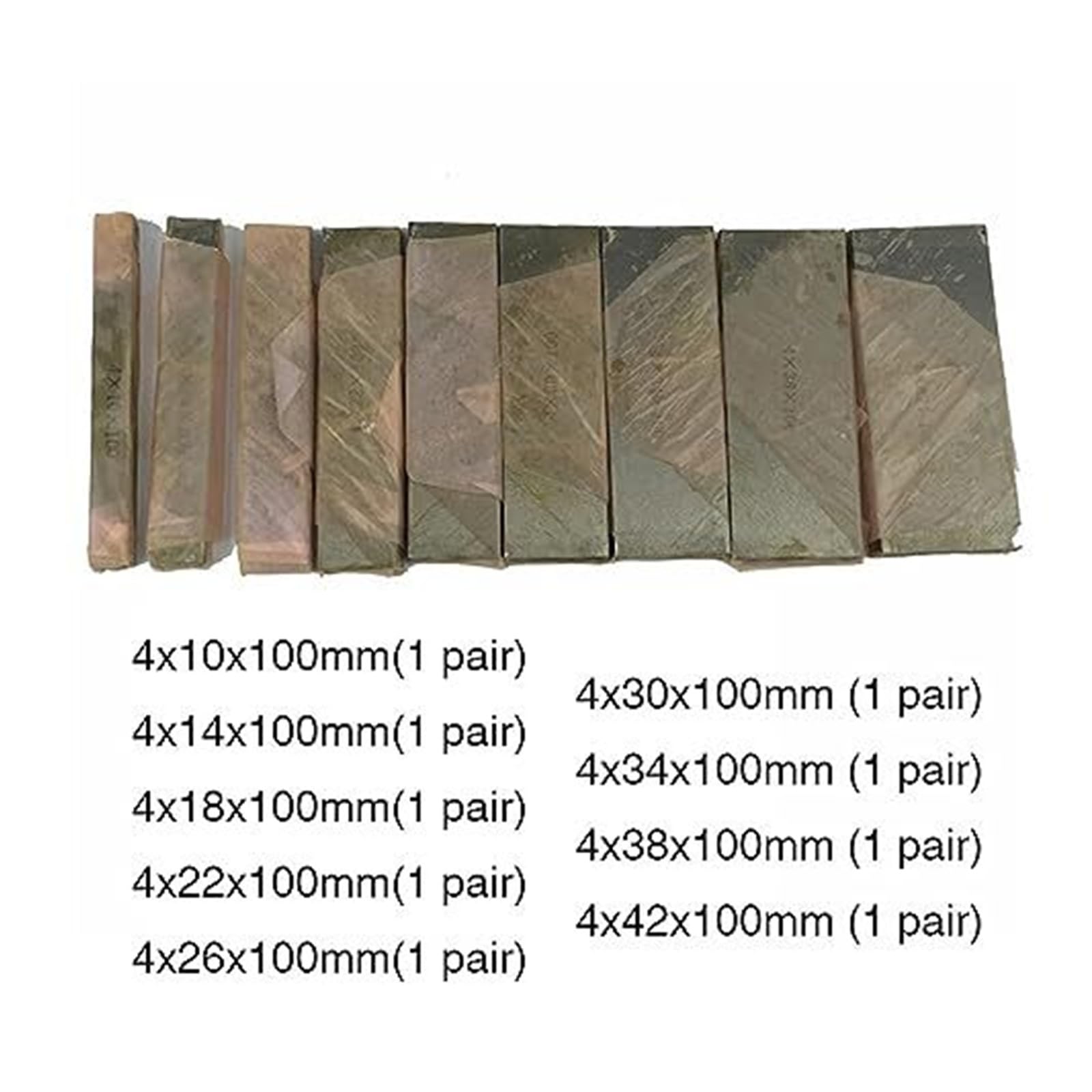 Zestaw płytek wzorcowych, 18-częściowy zestaw precyzyjnych równoległych, 100 mm X (10 42 mm) do frezowania CNC