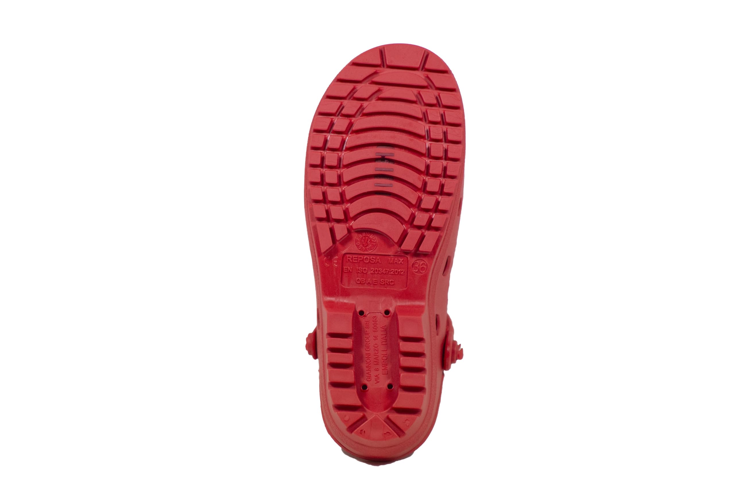 REPOSA Max - Zuecos Sanitarios Mujer y Hombre en Goma con Suela Antideslizante SRC, Zuecos Enfermera Anatómicos con Correa Ajustable, Zapatos Sanitarios Esterilizables Antishock Transpirables Ligeros - 2