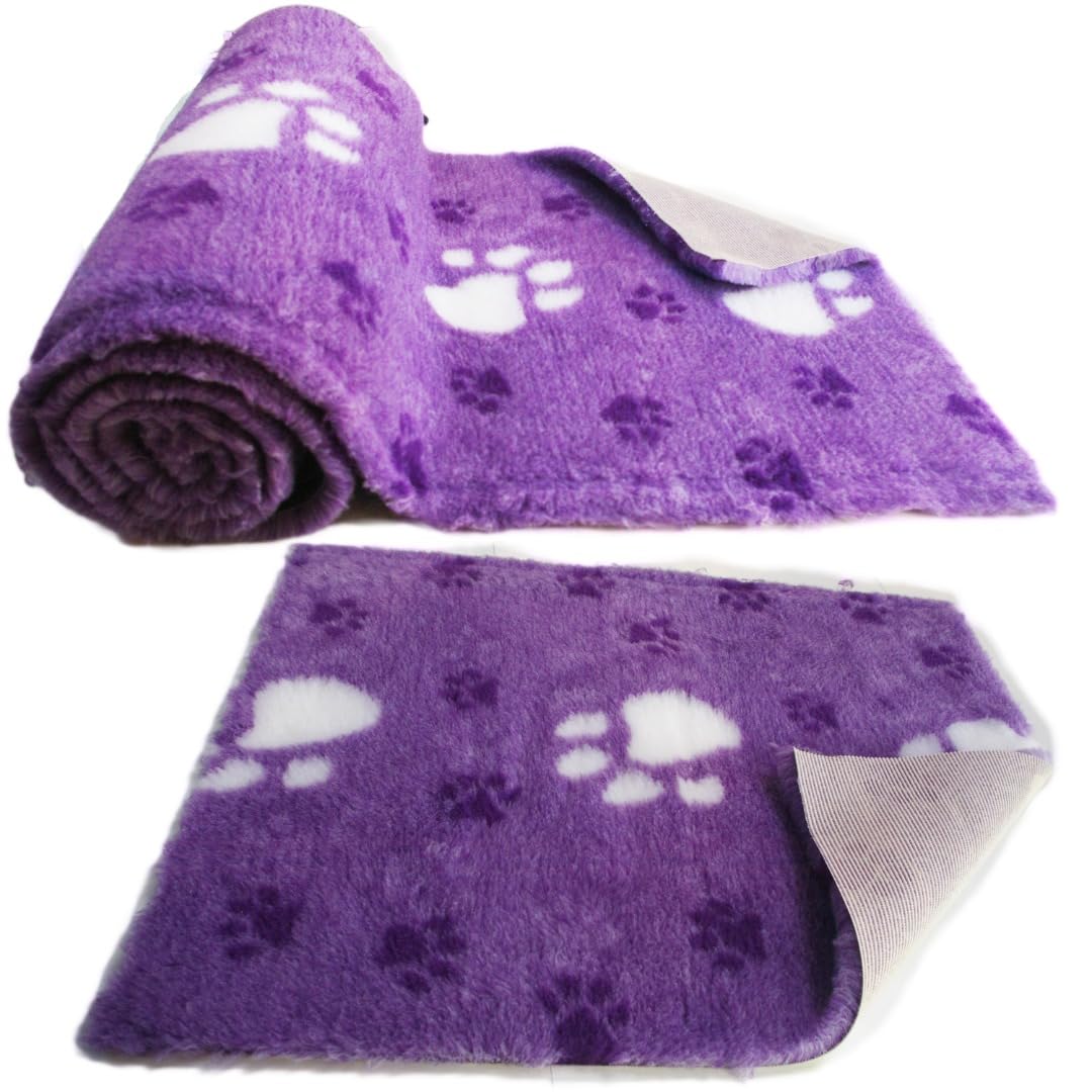 SoulPet Large Paw High Grade Vet Bedding Non-Slip back Bed Fleece for Pets 3 Colours Available SIze: 2m x 75cm