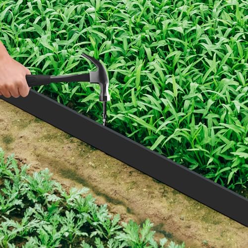 Bordure de Jardin en Plastique 20 Mètres, Flexible Bordure Jardin Exterieur Hauteur 5 cm avec 60 Piquets d'ancrage Bordurette de Pelouse Bordure de Gazon – vue 6