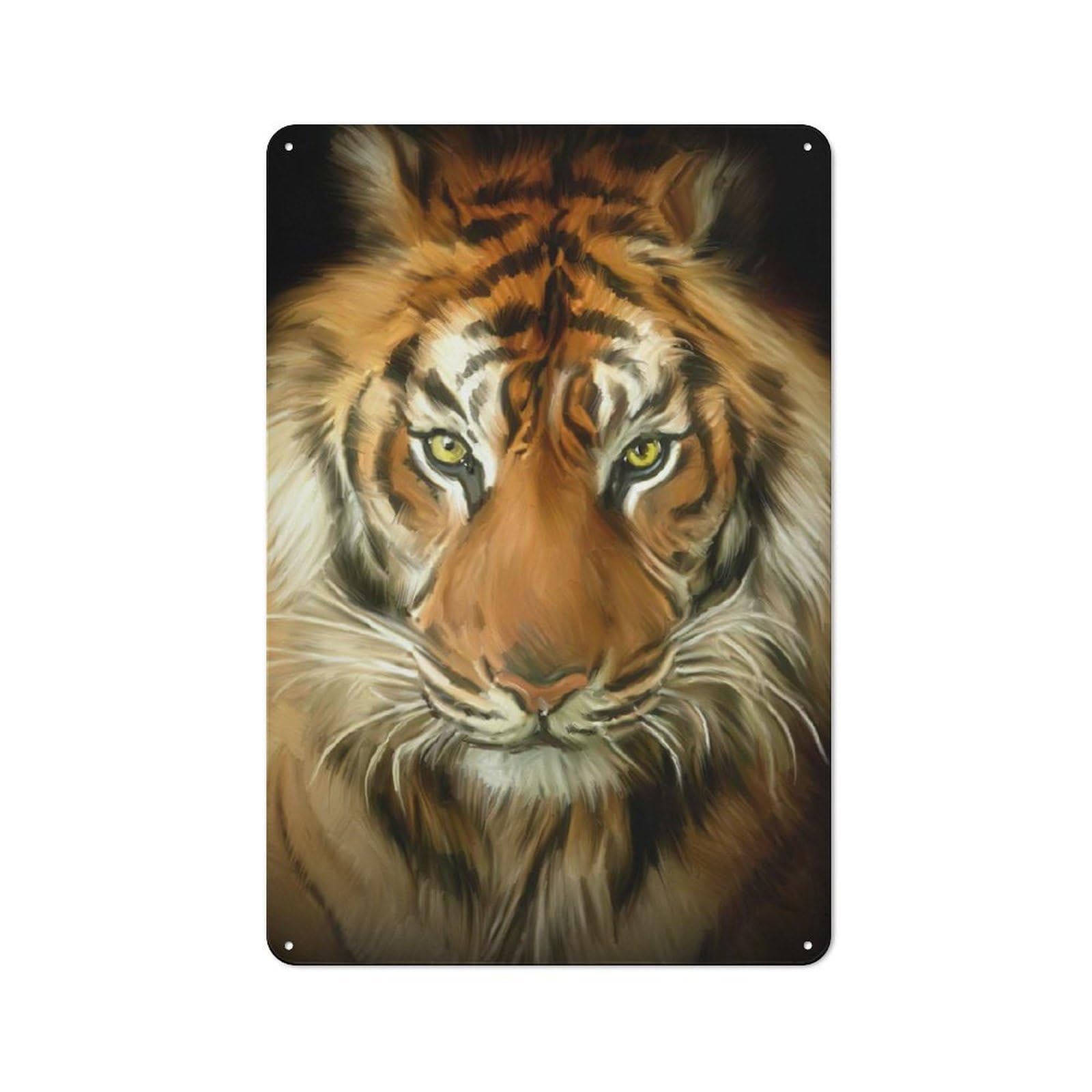Junmoney Style-23 For Guest Room Or Hallway, Tiger 8 Retro Metal Wall Sign 30X20cm, For Vintage Wall Decor Fans, For Metal Sign Collectors
