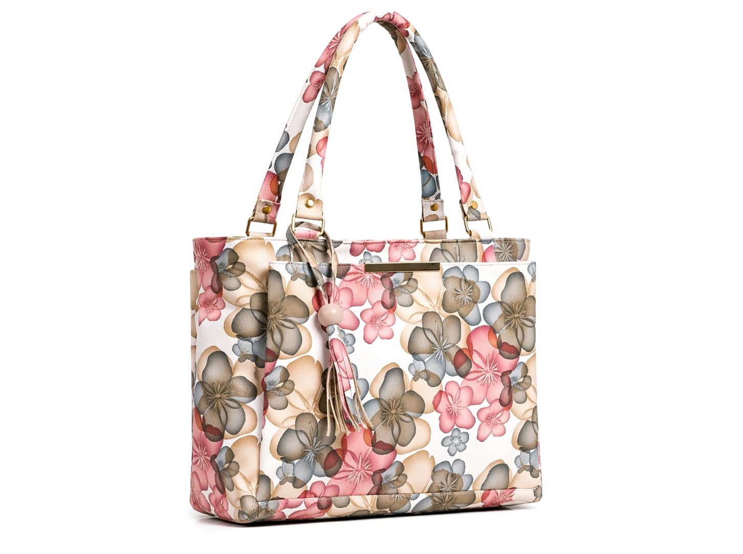 PAVILONN Women Tote Bag Handbag Ladies Purse Shoulder Carry Floral Print Big Capacity Fashion College Office Daily Use Stylish Lightweight Trendy India-picture-20