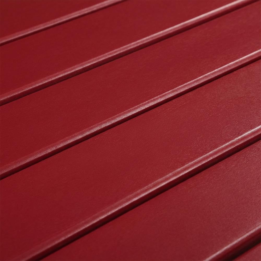 Red Coffee Table with Solid Wood and Acacia Materials, Compact Design, Stylish Finish, Ideal for Patio Or Lounge Areas