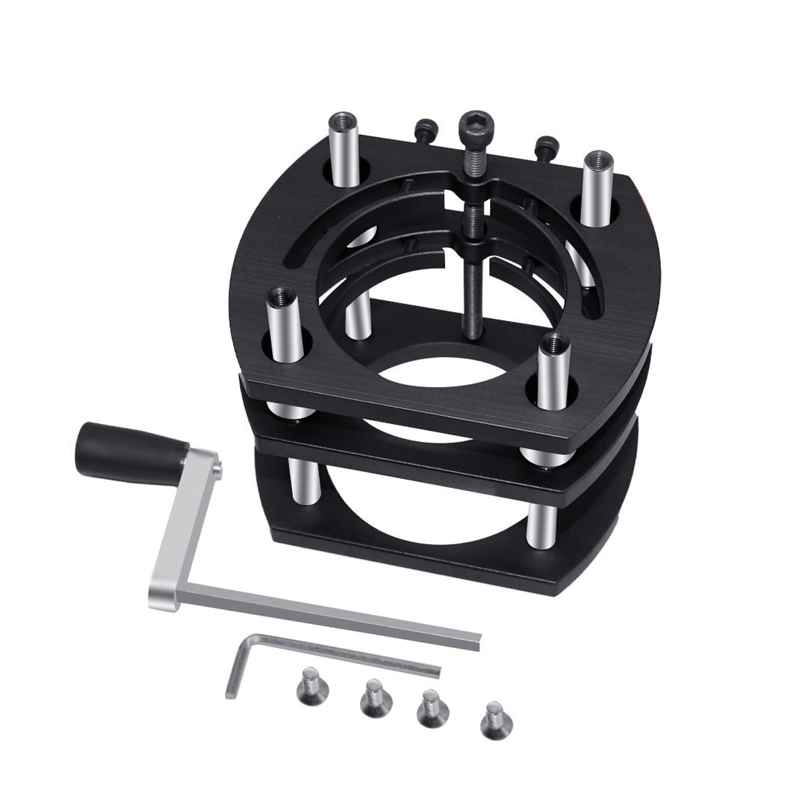 Wielofunkcyjna aluminiowa podstawa do routera – regulacja wysokości 51 mm do precyzyjnej obróbki – idealne akcesorium warsztatowe do odwróconego trasowania i zwiększonej stabilności