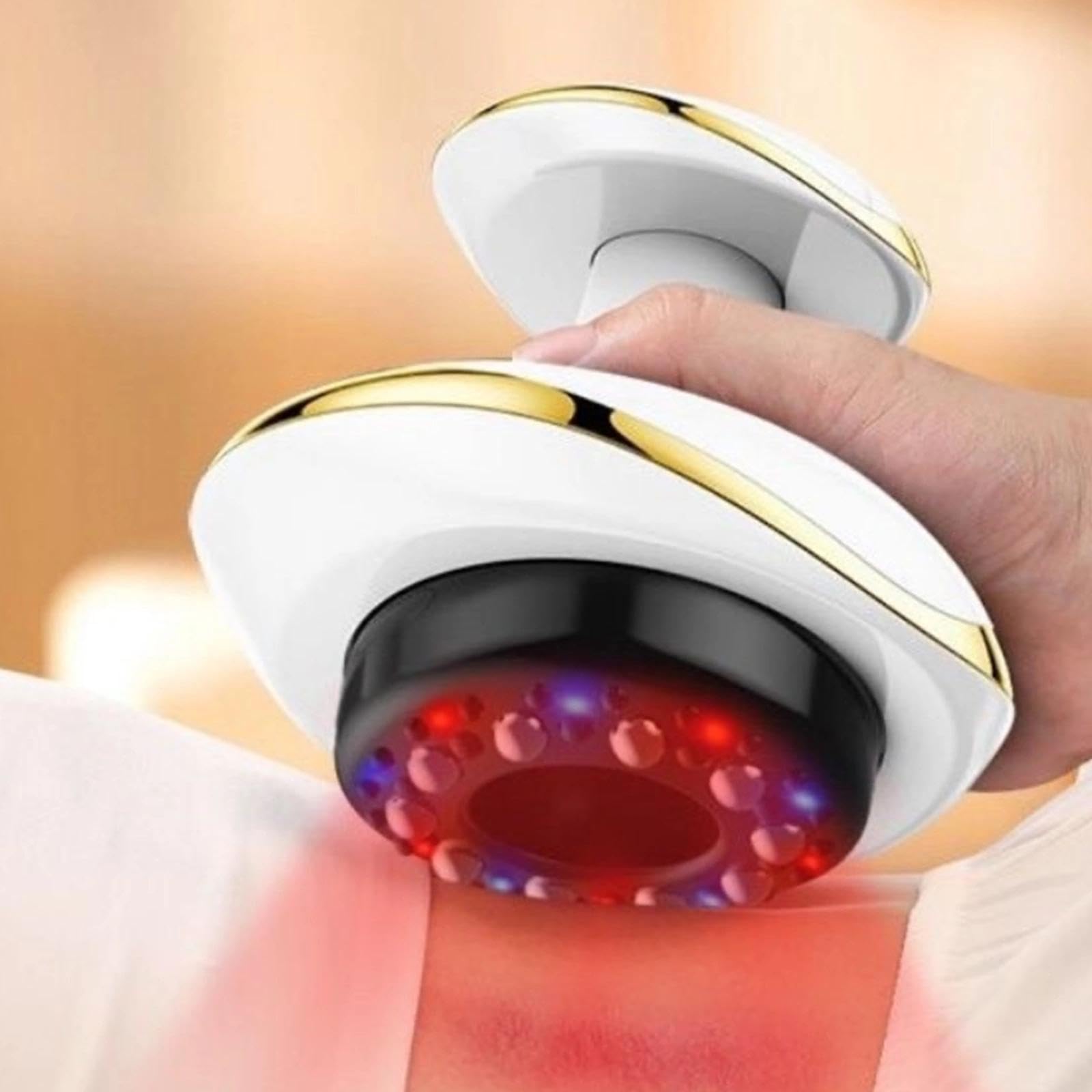 vacuvia cellulite massager,masajeador anticelulitico reductor,con Luz Roja y Calor, Reduce la Apariencia de Celulitis, Portátil y Recargable ﻿(A)