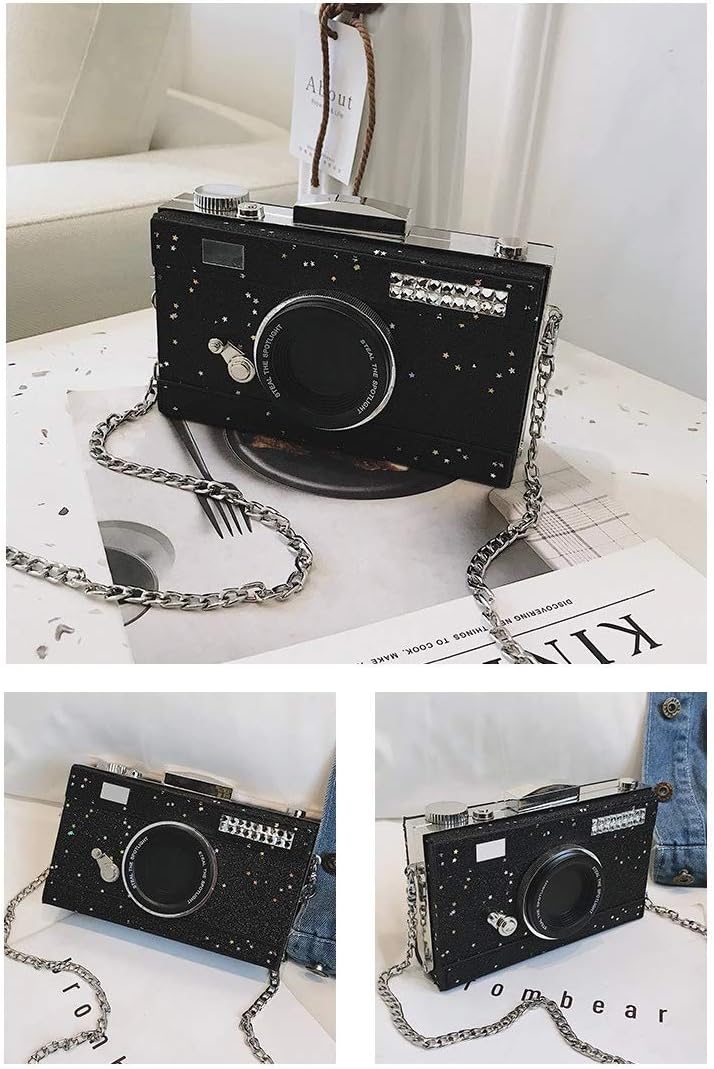 Fashion 'Camera' Handbag, Envelope Clutch, Cross-body Shoulder Purse, Soft PU Leather Handbag for Women/Girls - Image 3