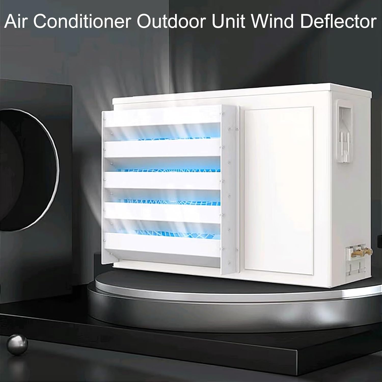 Adjustable AC Flow Deflector - Air Conditioner Split Unit Vent Baffle Shield for Optimized Airflow Control & Energy Efficiency