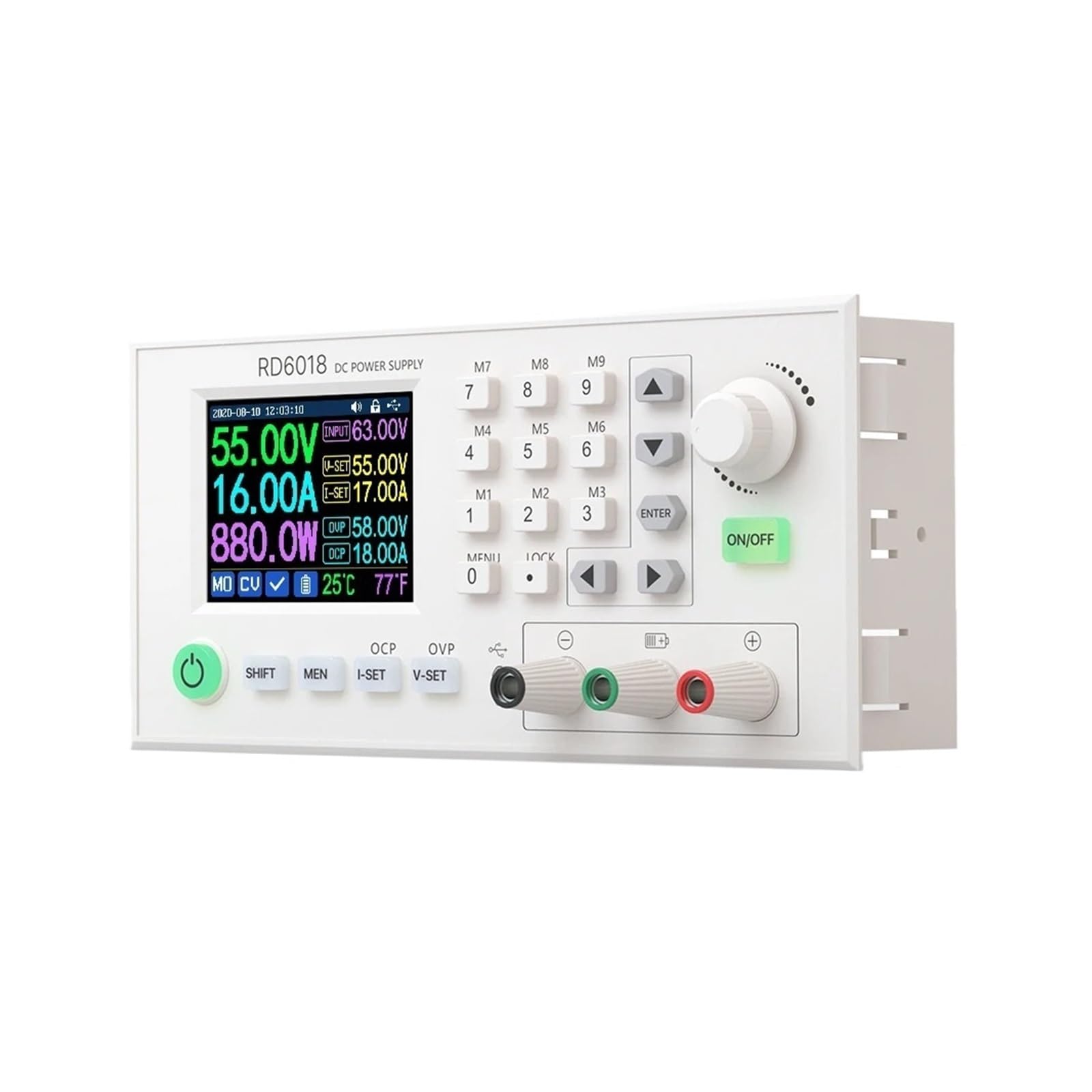 BFSYDLUJ RD6018 RD6018W 60V 18A USB DC DC adjustable Step Down voltage bench Power Supply Buck converter & 1200W AC DC(RD6018W S800)