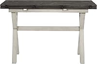 Vista 8 de OSP Home Furnishings Kristen Flip-Top Expanding Desk to Dining Table, Charcoal Finish acabado gris oscuro