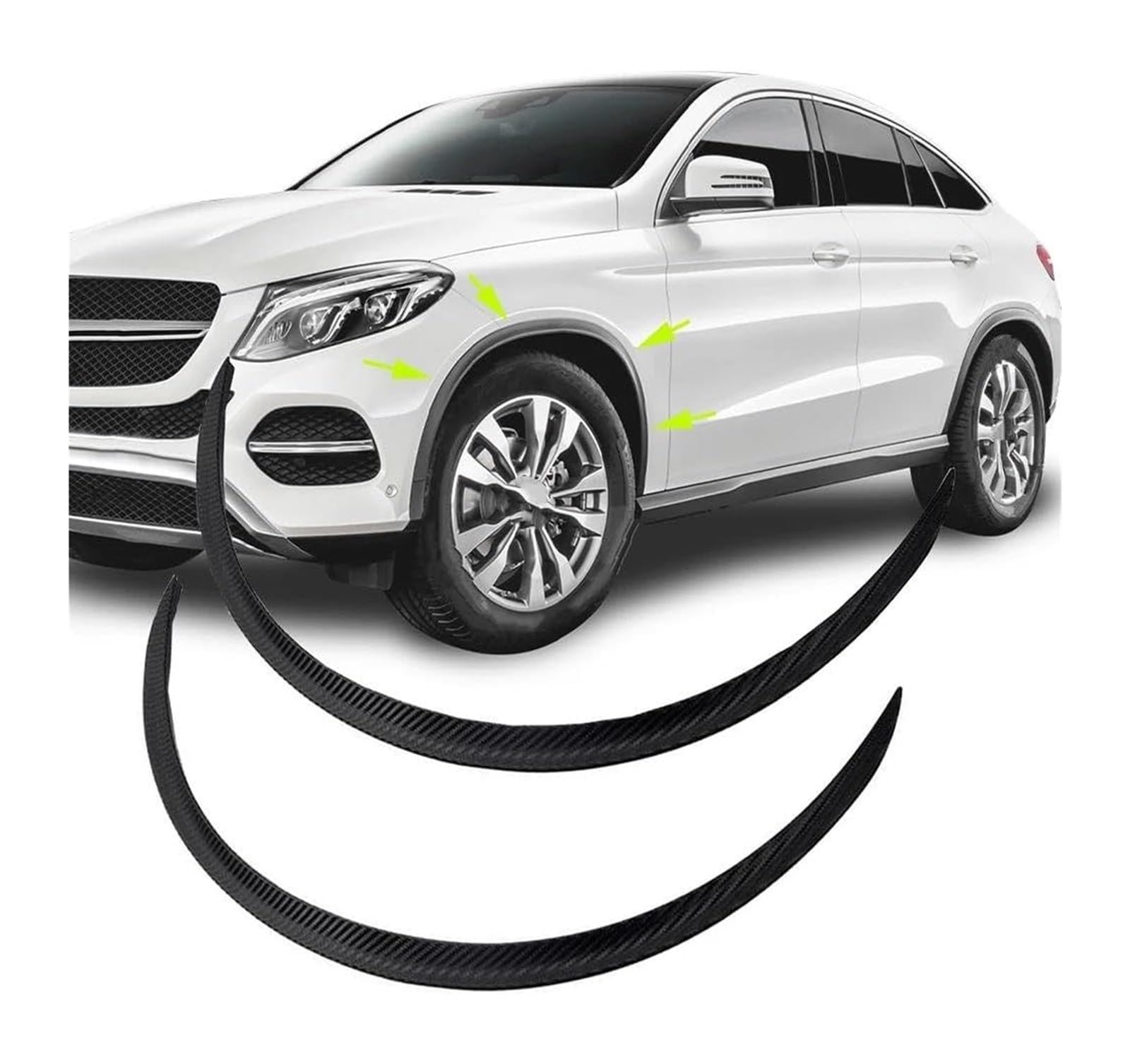 pour VW pour Golf pour Sagita pour B&eetle pour Caddy pour Passat pour Polo 73 Cm Sourcils Roue Voiture Bande Évasée Garniture d'arc Garde-Boue Sourcil Roue Voiture