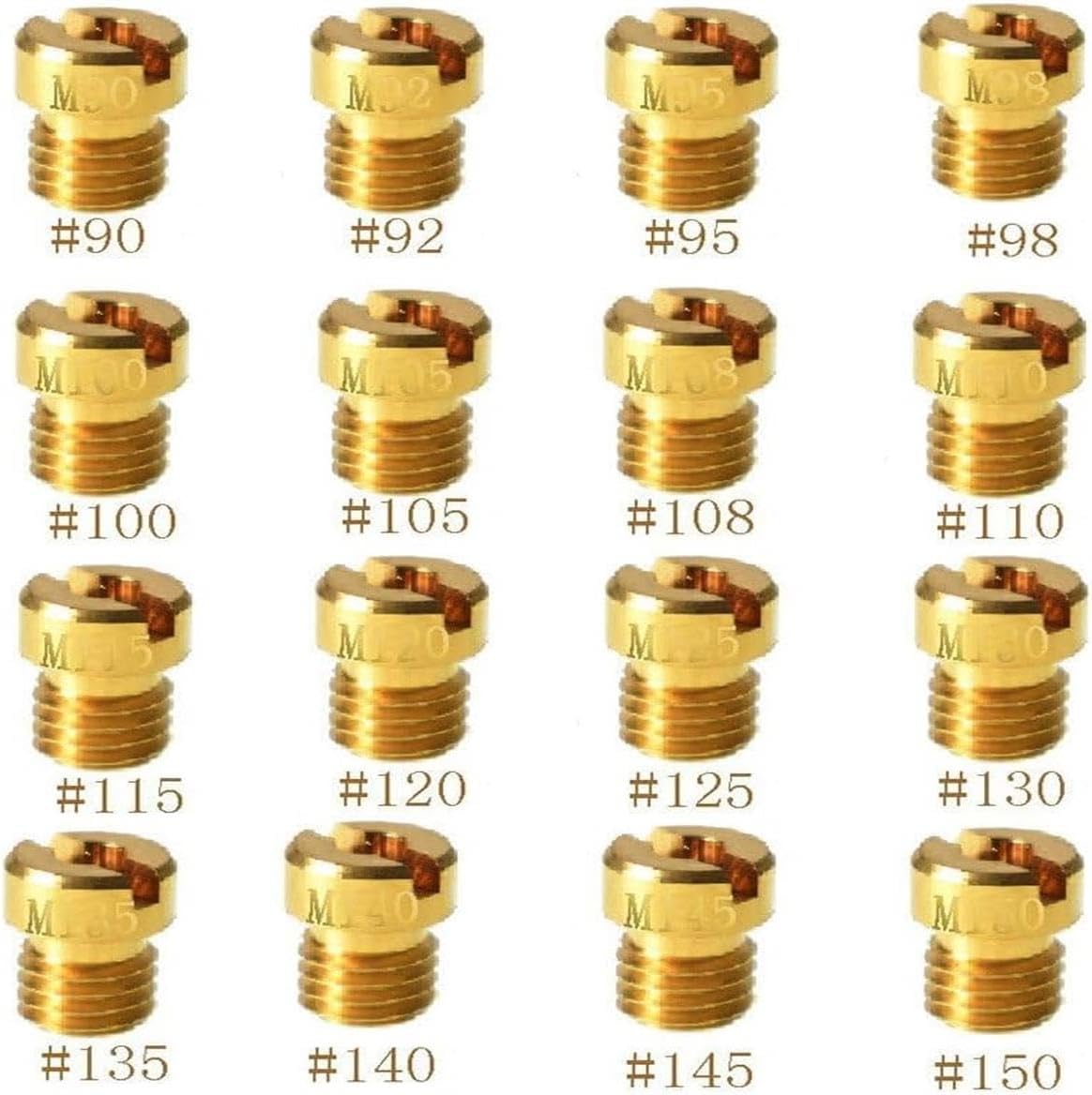 New 16pcs Carburetor Main Jet kit For PWK OKO CVK 90 92 95 98 115……140 150Genuine OEM Replacement Part