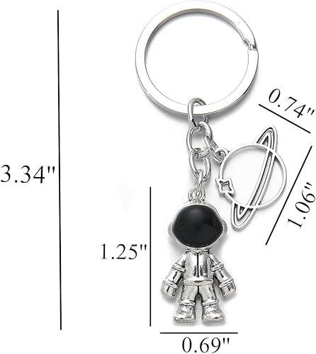 Miniatura 2 de PHAETON 20 llaveros de robot creativos para hombre, llavero de robot espacial para recuerdos del espacio, regalos para amantes del espacio, mochila