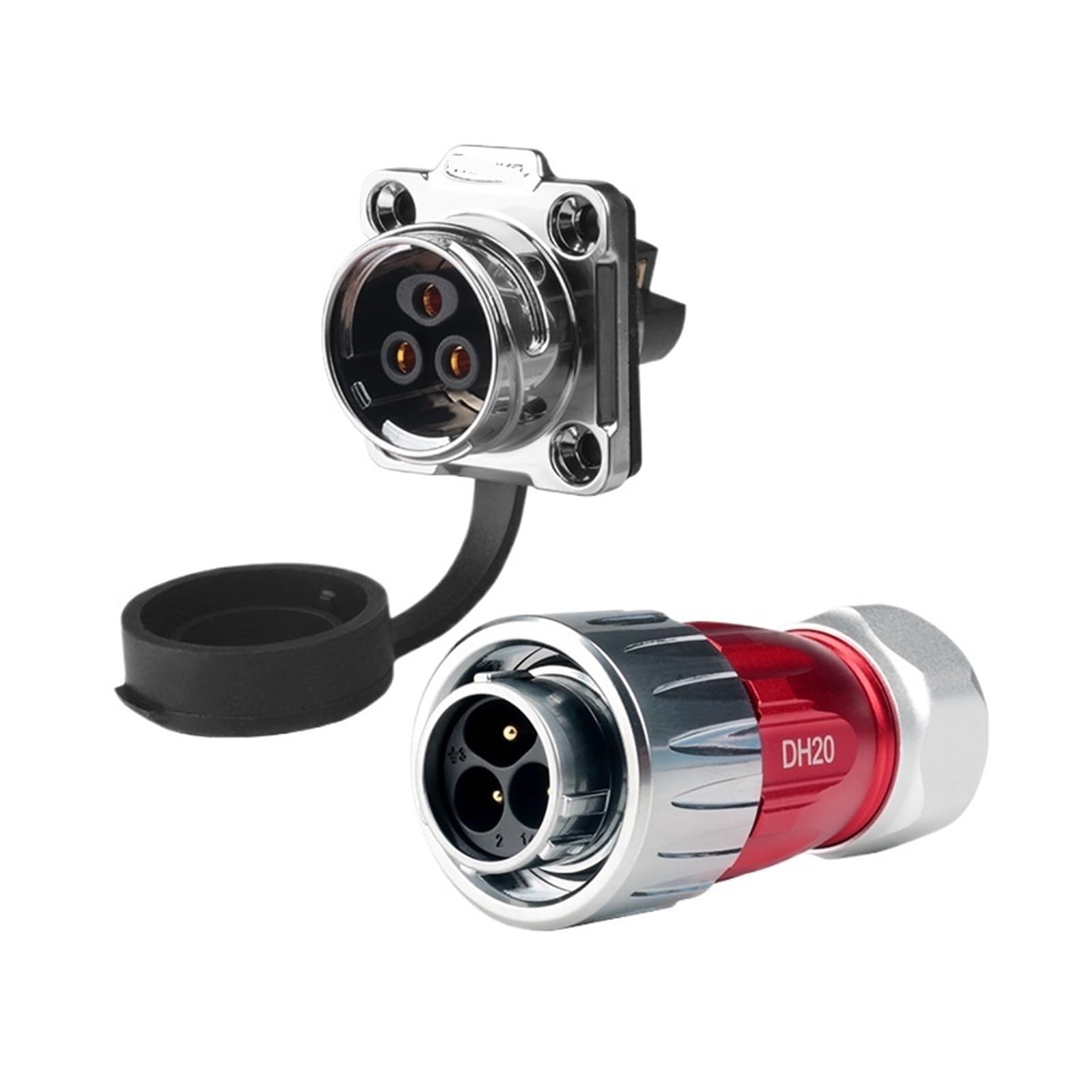 Conector de aviación de 3 núcleos línea a línea macho hembra DH20