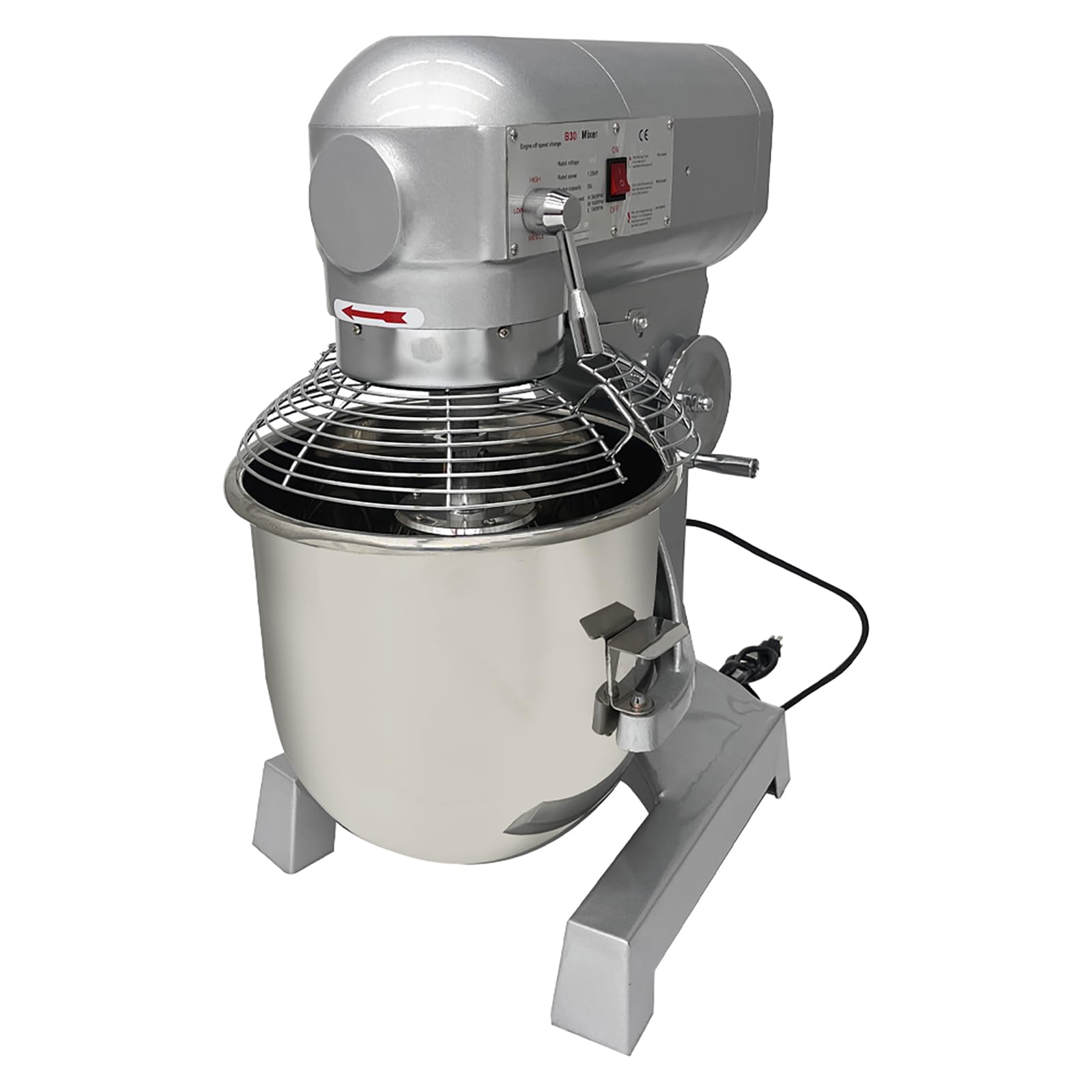 WYDDDARY 30L 30QT Commercial Food Mixer 3 Speeds Adjustable Dough Mixer With 3 Mixing Tools Dough Blender Machine With a Dough Knife 110V 1250W?with a Protective Cover?