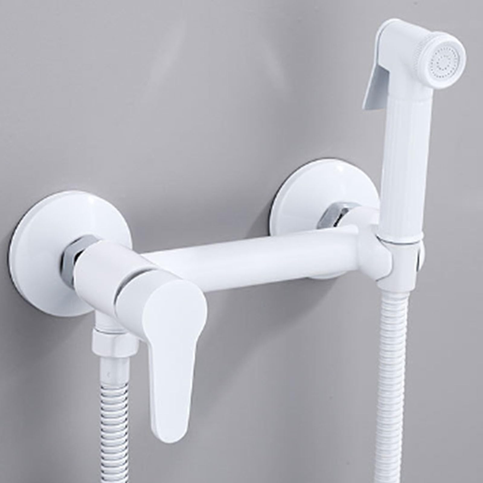 Uchwyt ścienny bidet słuchawka prysznicowa, pojedynczy uchwyt dla niemowląt, zestaw do rozpylania pieluch, podtynkowy, ręczny opryskiwacz bidetowy, higiena osobista, biały, B
