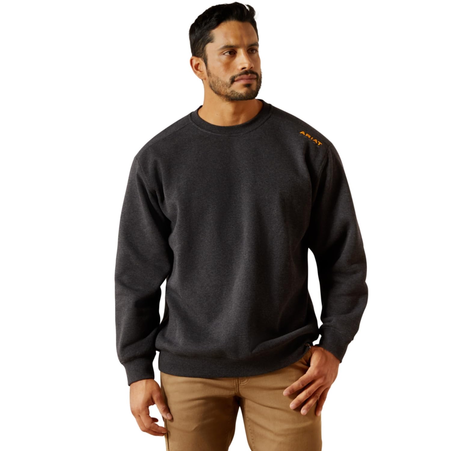 Ariat Men's Charcoal Heather Rebar Lightweight Sweatshirt, M
