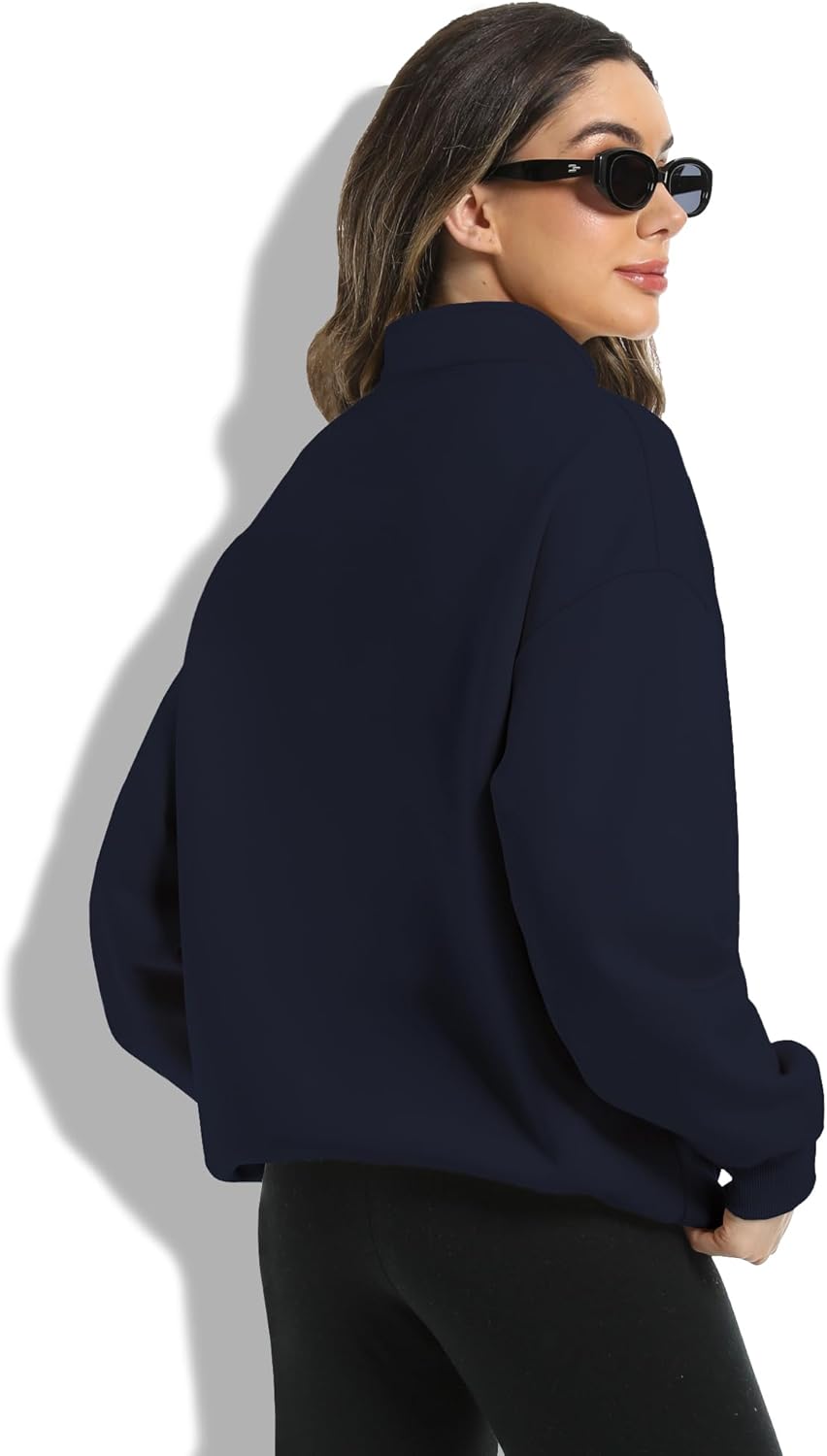 2 Pack Womens Zip Up Hoodies Oversized Sweatshirts Fall Long Sleeve Shirts Fashion Pullover - Image 2