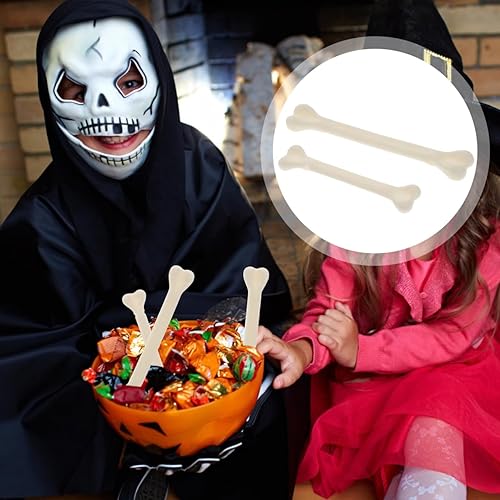 Miniatura 3 de 48 piezas de decoración de esqueleto de huesos de Halloween, esqueleto de dinosaurio de plástico, esqueletos de animales falsos, accesorios para