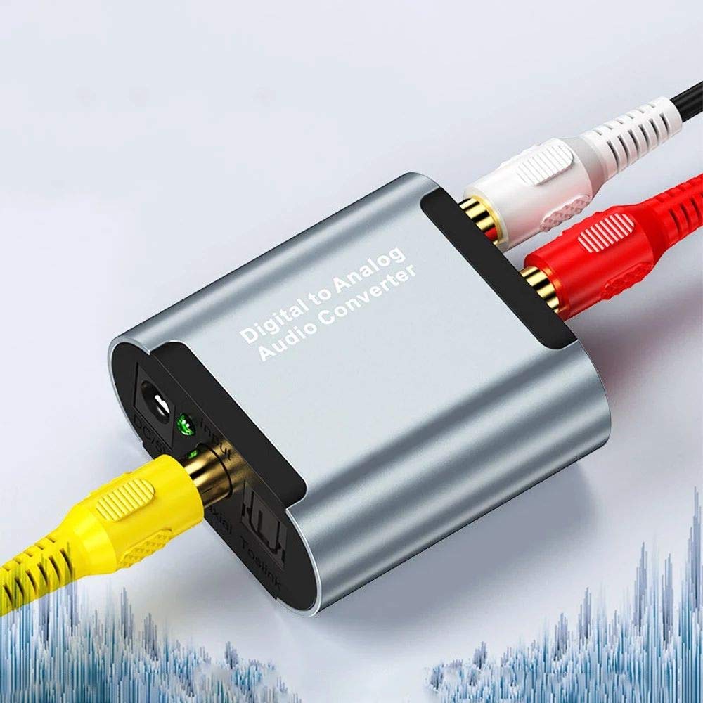 /G Convertisseur Audio numérique-analogique Fibre coaxiale vers simulateur avec Adaptateur de décodeur Haute définition à Trou Audio 3.5mm