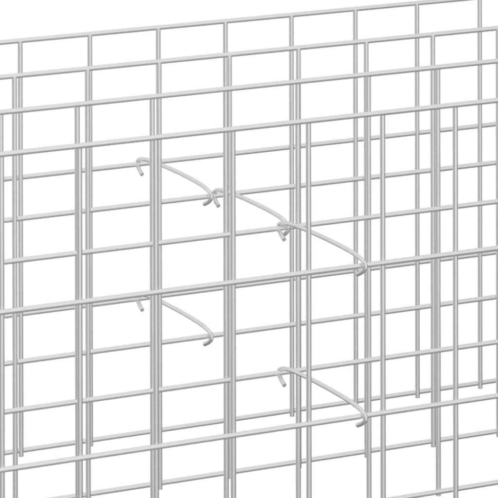 vidaXL 100x Crochets de Gabion Entretoises de Gabion Support de Distance Accessoires de Gabion Robuste Durable Résistant Acier Galvanisé 50 cm